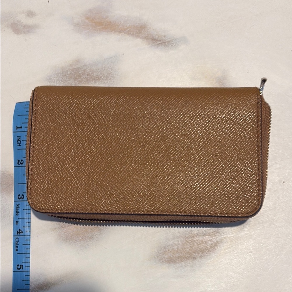 Coach Tan Leather Zip Wallet - Picture 3 of 7